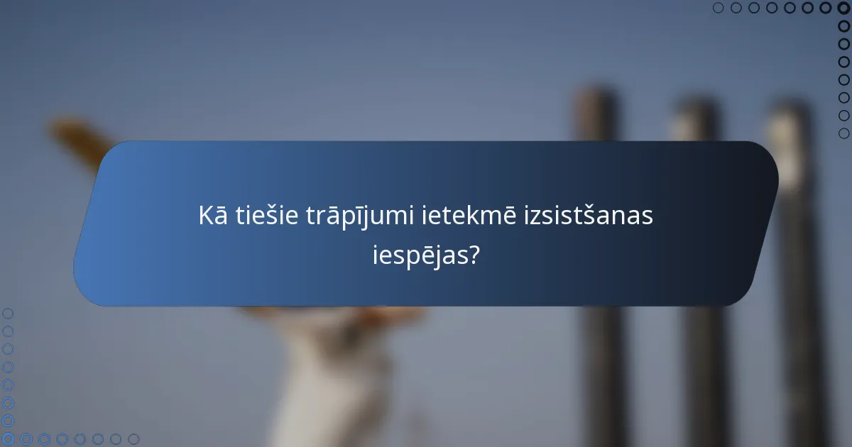 Kā tiešie trāpījumi ietekmē izsistšanas iespējas?